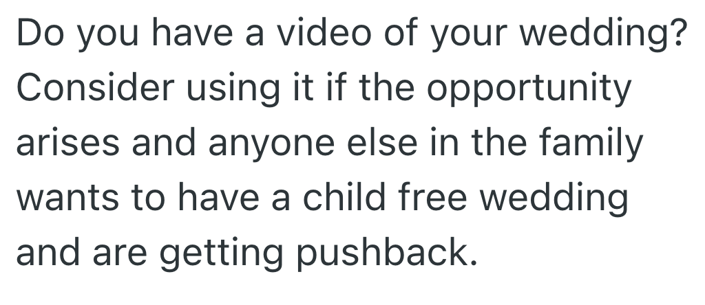 Screenshot 2025 07 13 at 5.56.55 AM His Sister Thought She Could Bring Her Kids To A Childfree Wedding, But Got A Rude Awakening Once She Started Acting Up